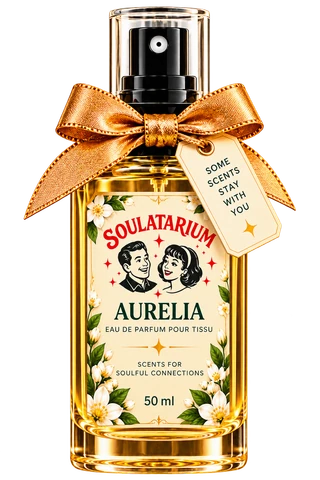 Aurelia 50 ml perfume with its original Soulatarium sticker and gift tag